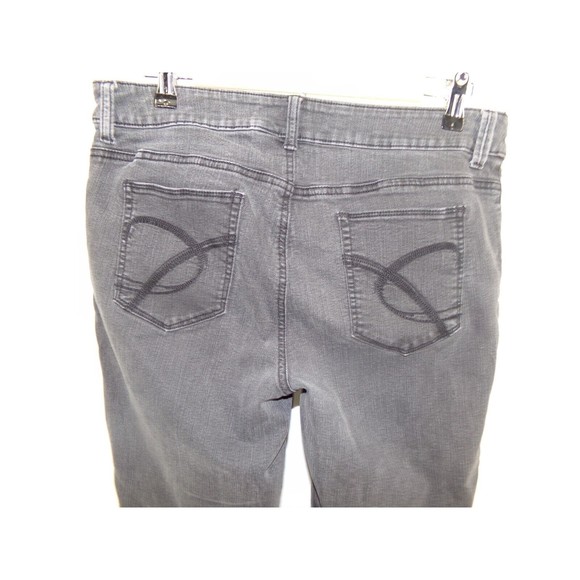 Chico's Denim - Chicos Ultimate fit slim leg Jeans Sz 2.5 (L-14) 5-pocket Black Stretch (33X29.5